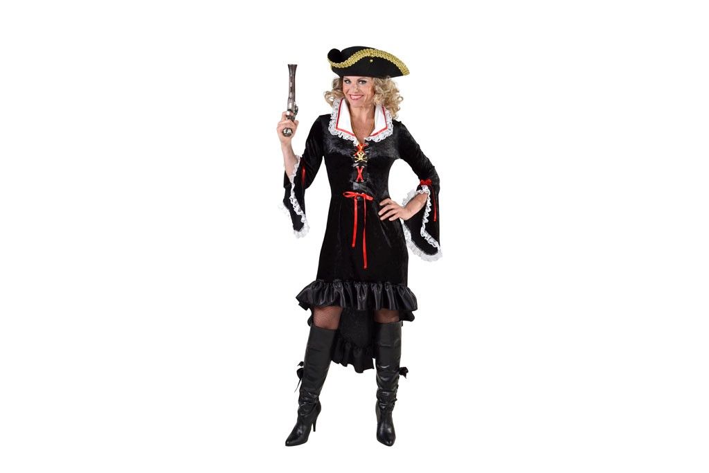 deksel wasserette Hoop van Koop Zwarte Steampunk Piraat jurk | Robbies Feestkleding
