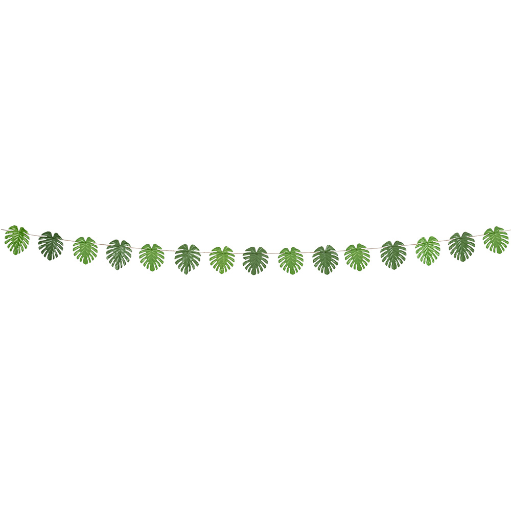 Polyester slinger Palmbladeren dubbelzijdig (4 m)