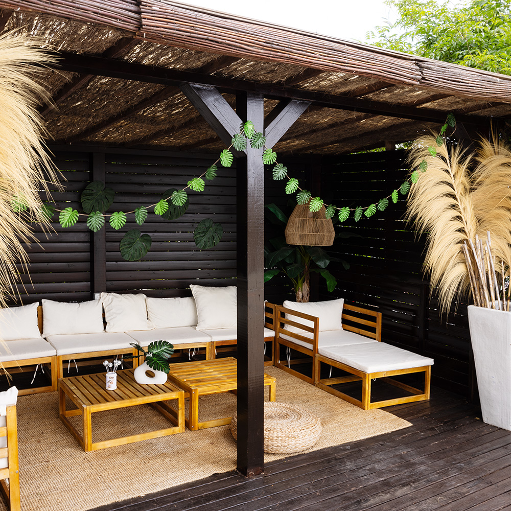 Set 4 palmbladeren Exotic