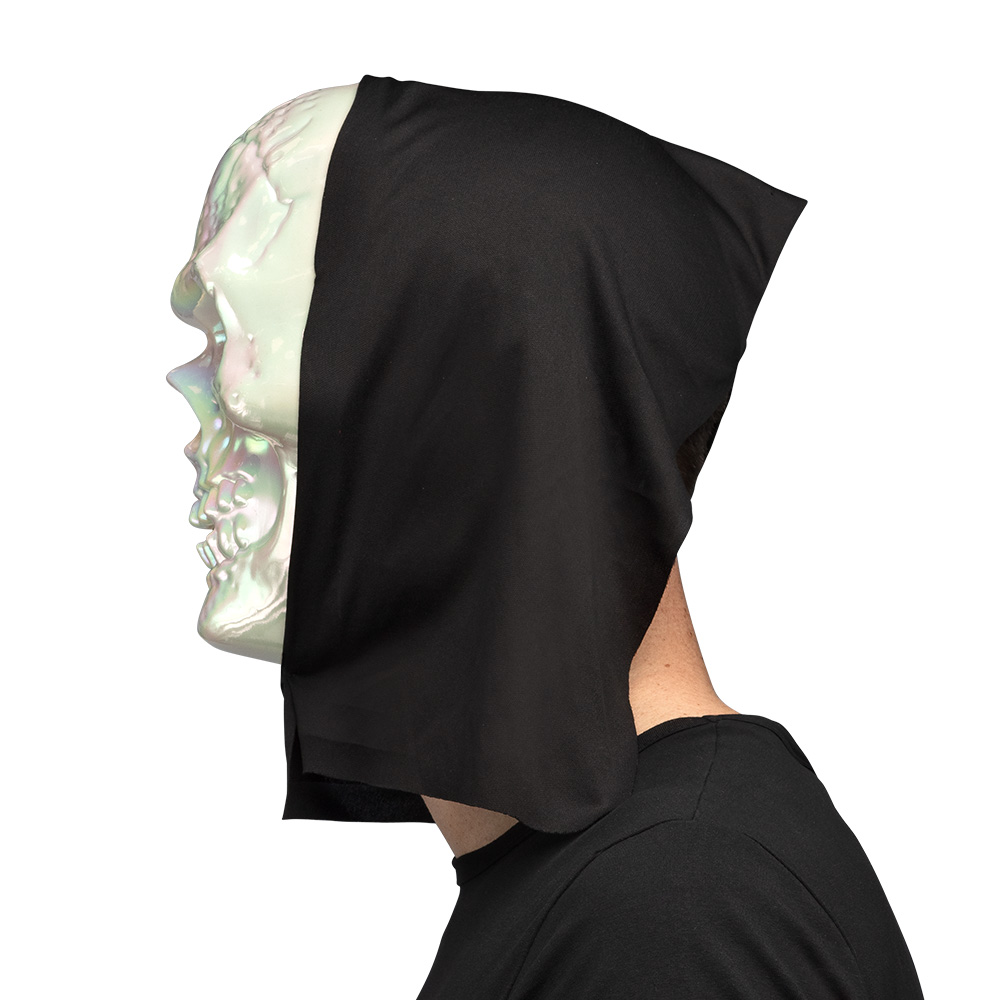 Gezichtsmasker Skull pearl met kap