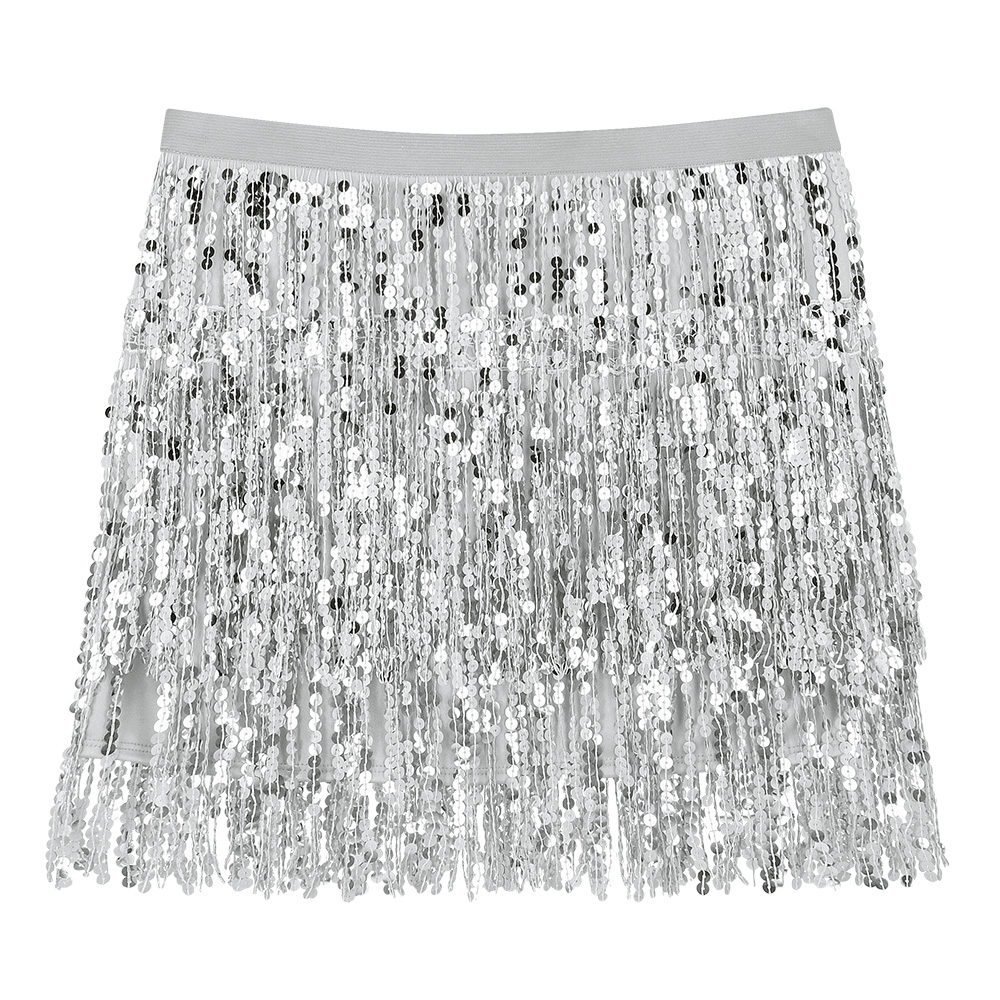 Minirokje Sparkle zilver (M/L)