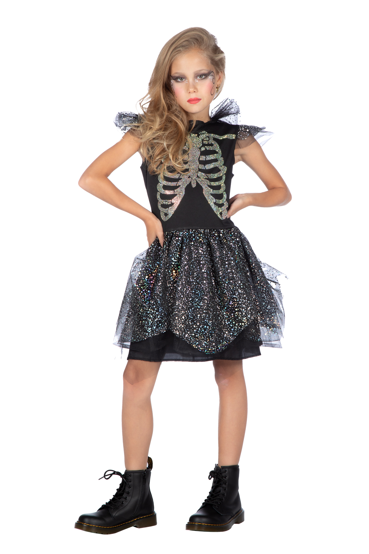 Jurk skelet met strass steentjes