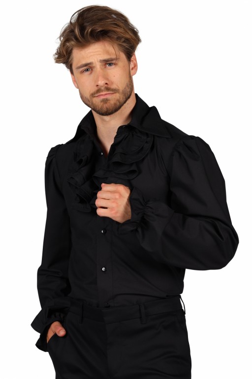 Blouse heer met jabot luxe