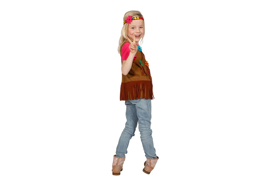 Hippie vest meisje met haarband