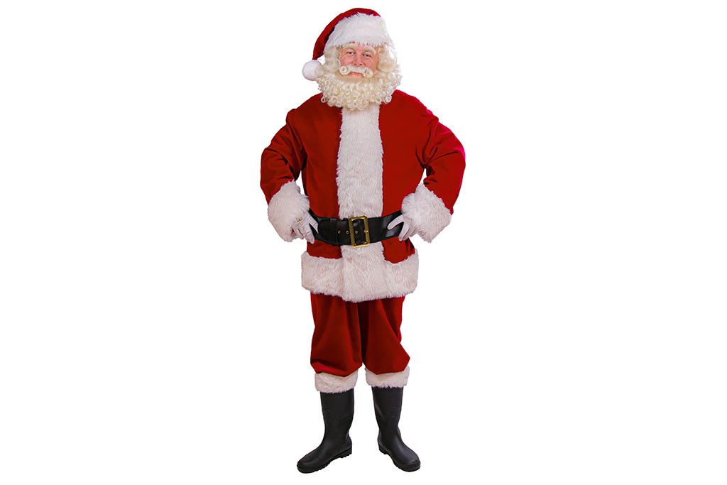 Kerstman Fluweel Original Style Rood-Wit