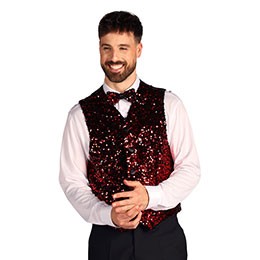 Heren paillettenvest 