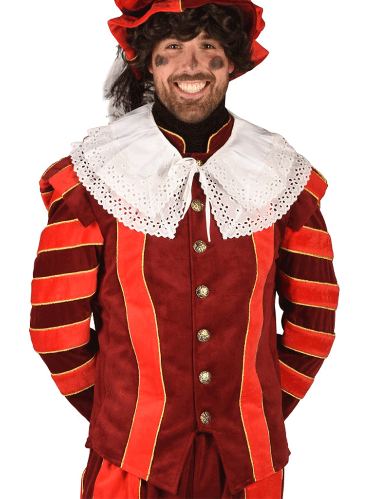 Heren Pietenpak 'luxe Cadiz Oranje/'rood