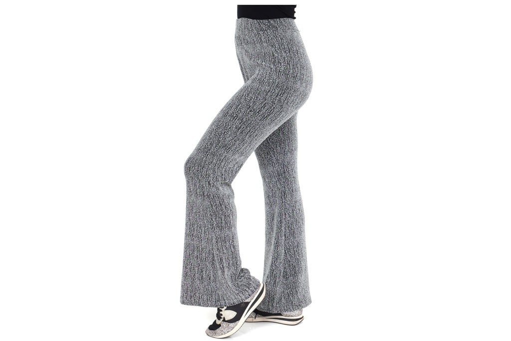 Flared pants glitter zilver