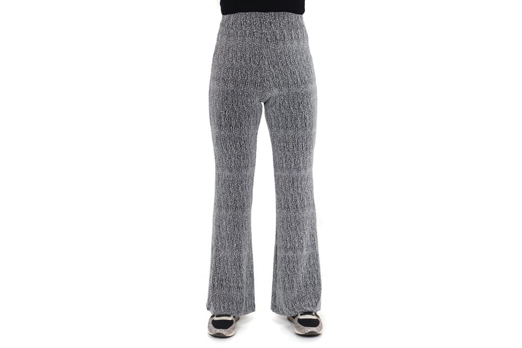 Flared pants glitter zilver