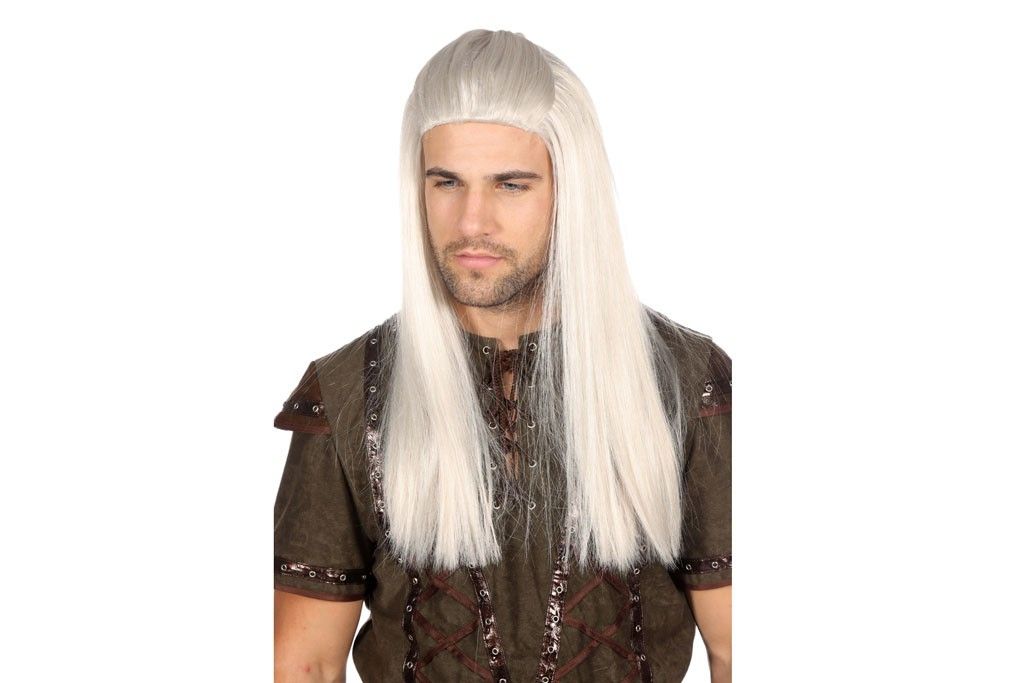 Pruik fantasy met dunne vlecht