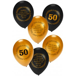 Balon Sarah metalic- zwart- goud