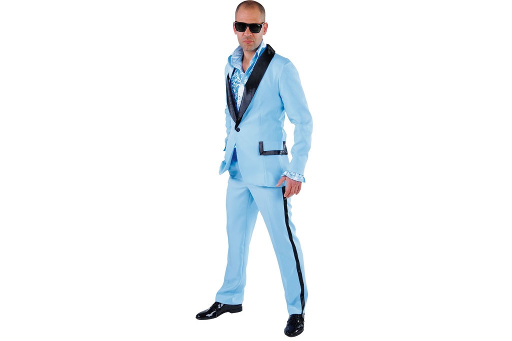 Disco kostuum blauw