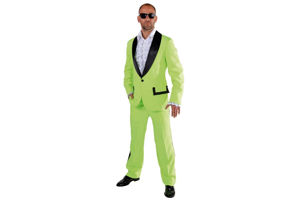 Disco kostuum lime groen