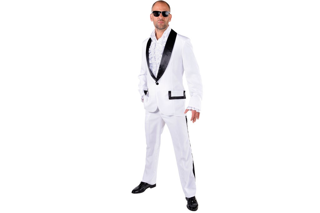 Disco kostuum wit