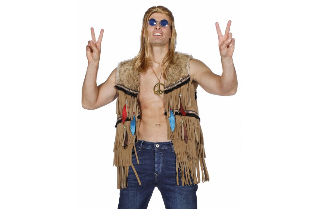 Hippie/indianen vest heren