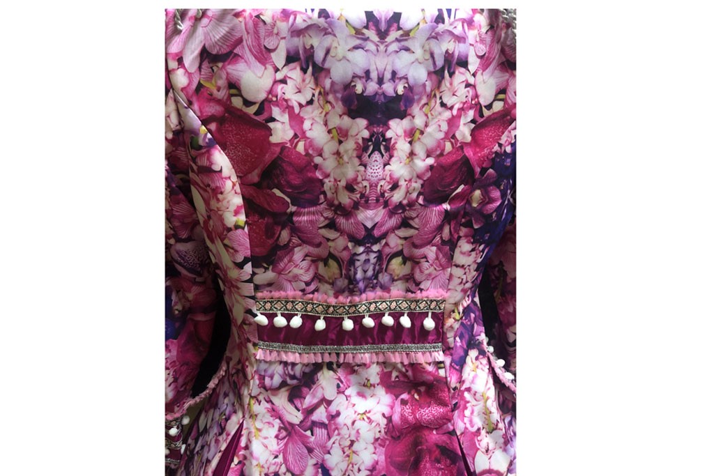 Carnavalsjas luxe Pink Flower Dames