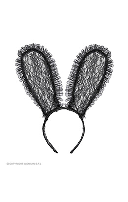 bunny oren kant, zwart
