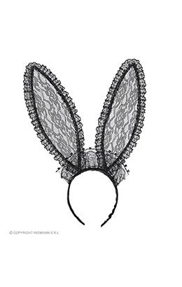 bunny oren kant, zwart