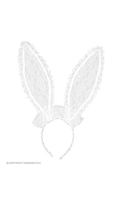 bunny oren kant, wit
