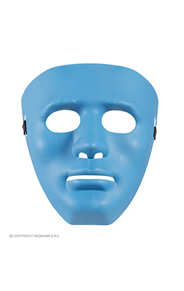 masker anonym blauw
