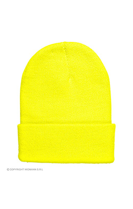 beanie neon geel