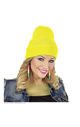 beanie neon geel