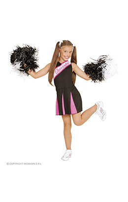 cheerleader zwart/rose meisje