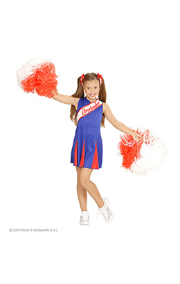 cheerleader blauw/rood meisje