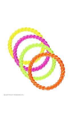 set van 4 neon ringen