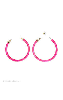 oorbellen neon rose
