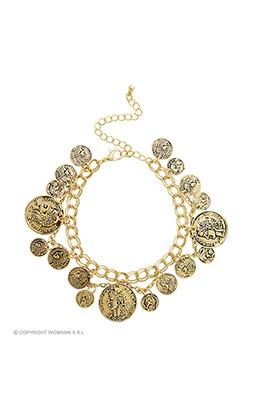 armband goud met muntstukken
