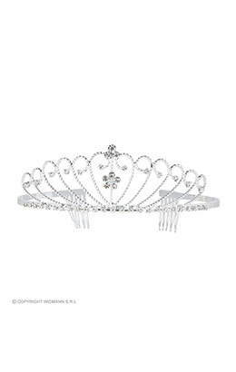 tiara zilver strass