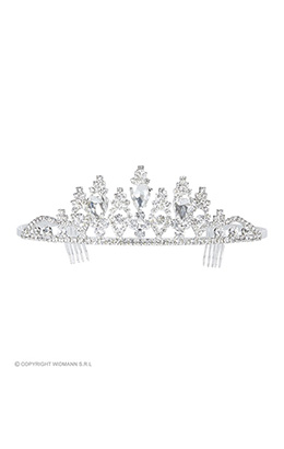 luxe zilveren tiara strass