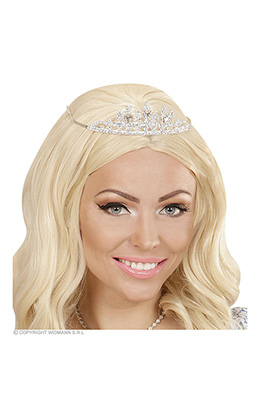 luxe zilveren tiara strass