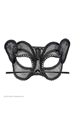 fashion oogmasker kat met kant en strass