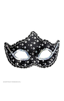 oogmasker rialto zwart met pailletten