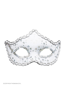 oogmasker rialto wit met pailletten