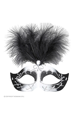 oogmasker venetie zwart/wit