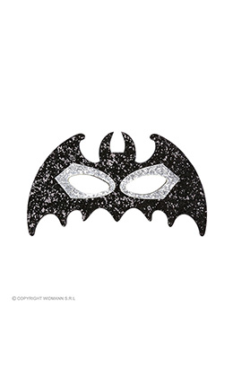oogmasker vleermuis zwart/zilver