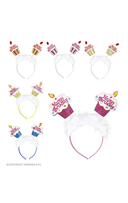 hoofdband met verjaardagscake klein