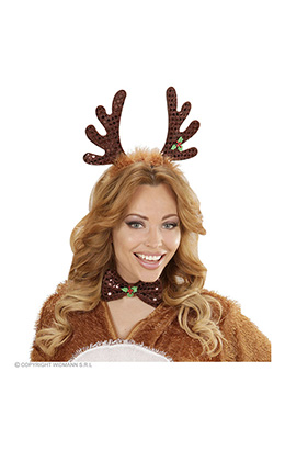 rendier hoorntjes met strikjes, pailletten