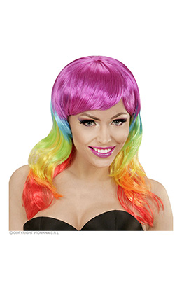 pruik, fashion regenboog