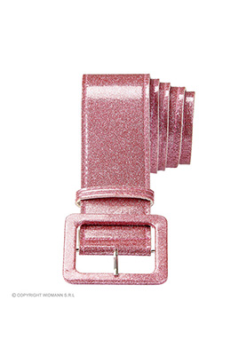 riem glitter 120cm, rose