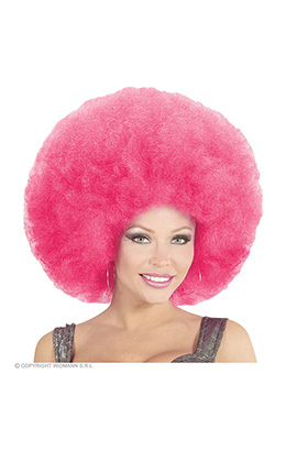 pruik, afro extra groot rose