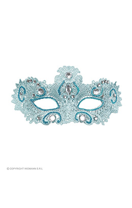 oogmasker, adelijk azuur met glitters en stenen