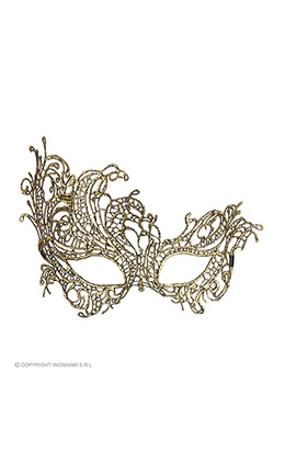 oogmasker kant, antiek goud barok