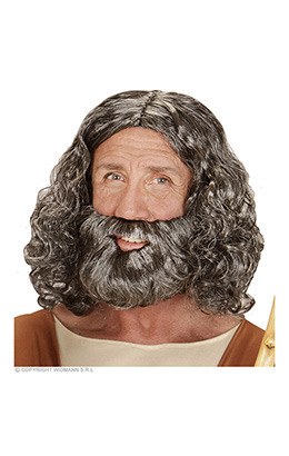 pruik, bijbels figuur met baard