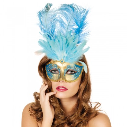 Venetiaans masker grote veer