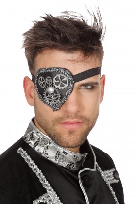 Ooglapje Steampunk zilver