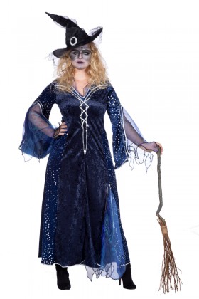 Tovenaarsdame sterren blauw